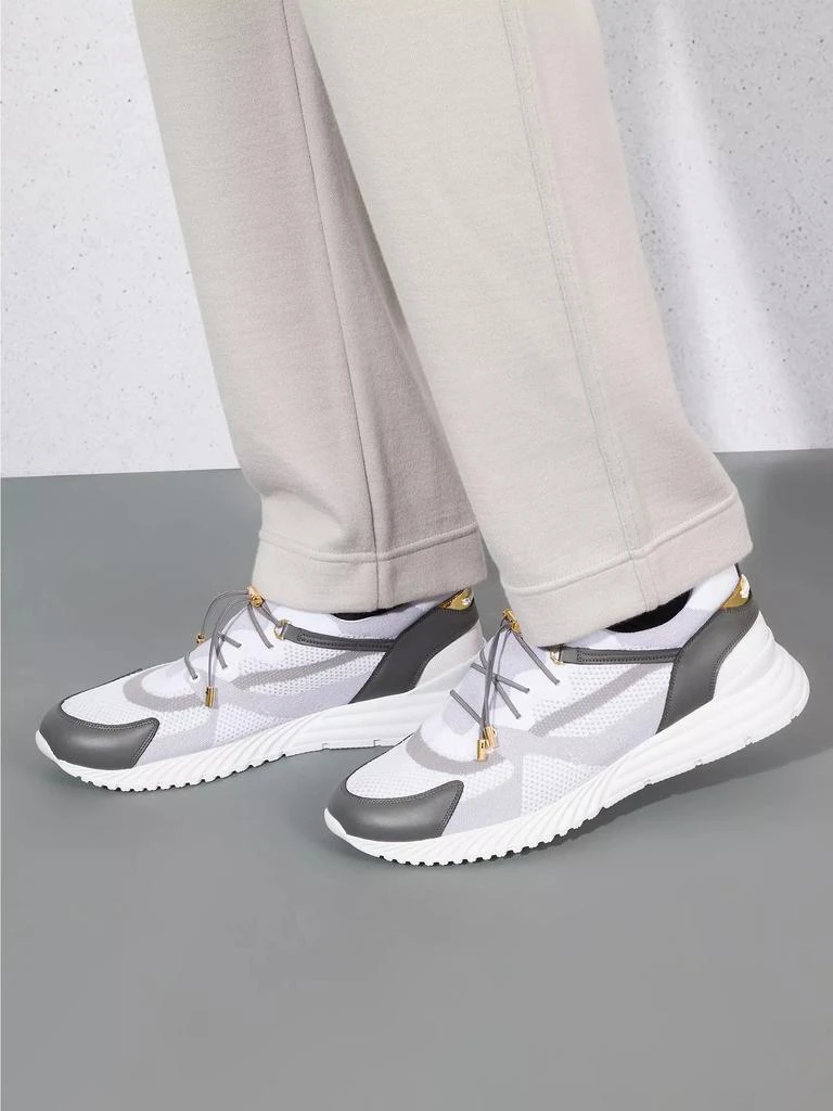 Stefano Ricci Technical Fabric and Calfskin Leather Sneakers 5