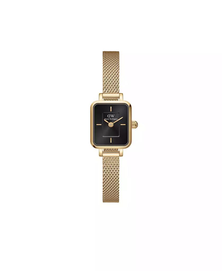 Daniel Wellington Unisex Analog Gold-Tone Stainless Steel Mesh Watch, 15mm