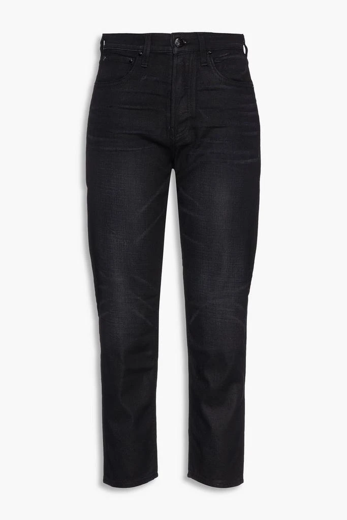 Rag & Bone Maya cropped waxed high-rise slim-leg jeans 1