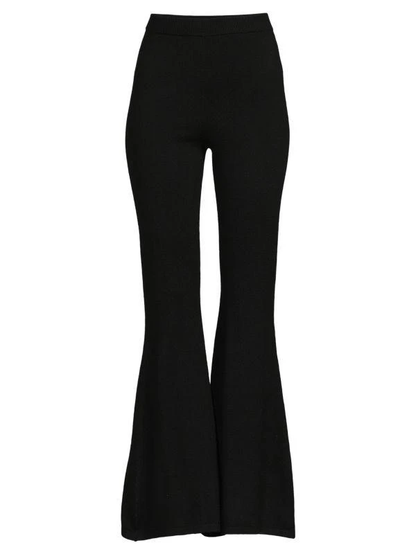 Victor Glemaud High Rise Wide Leg Wool Blend Pants 3