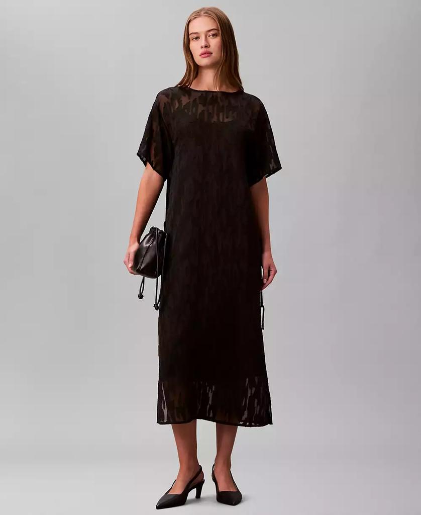 Calvin Klein Women's Short Sleeve Midi Dress
