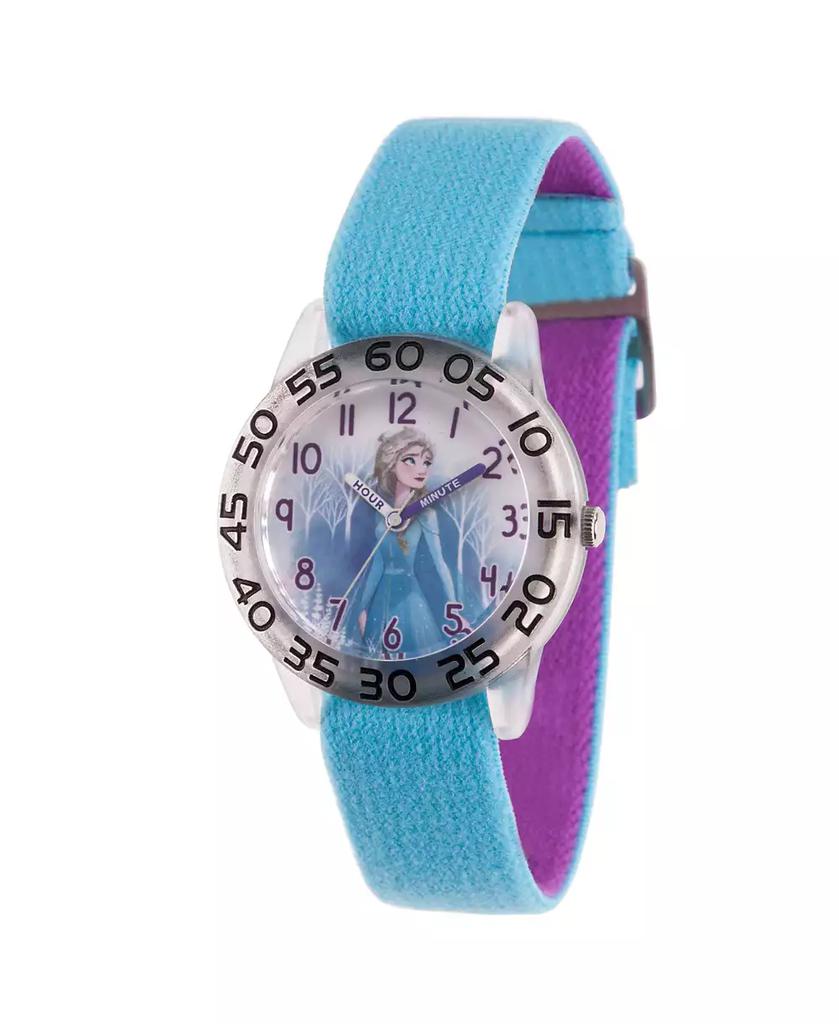 ewatchfactory Disney Frozen 2 Elsa Girls' Clear Plastic Time Teacher Watch 32mm