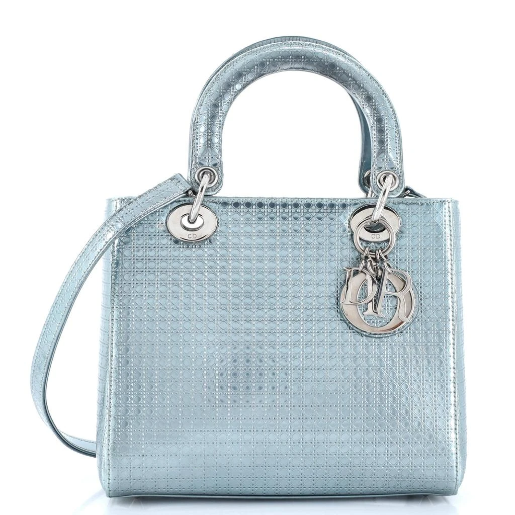 Dior Lady Dior Bag Micro Cannage Metallic Calfskin Medium 1