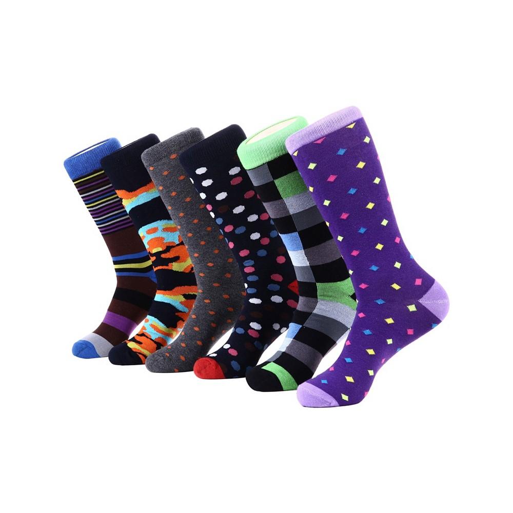 Mio Marino Men's Bold Designer Dress Socks Pack of 6