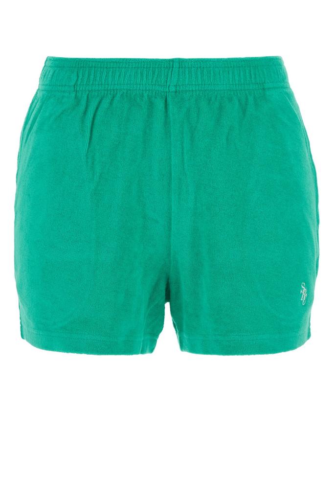 Sporty & Rich Sporty & Rich Logo Detailed Elasticated Waistband Shorts