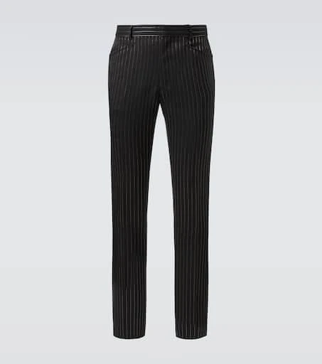 Tom Ford Dylan striped wool and silk suit pants 1