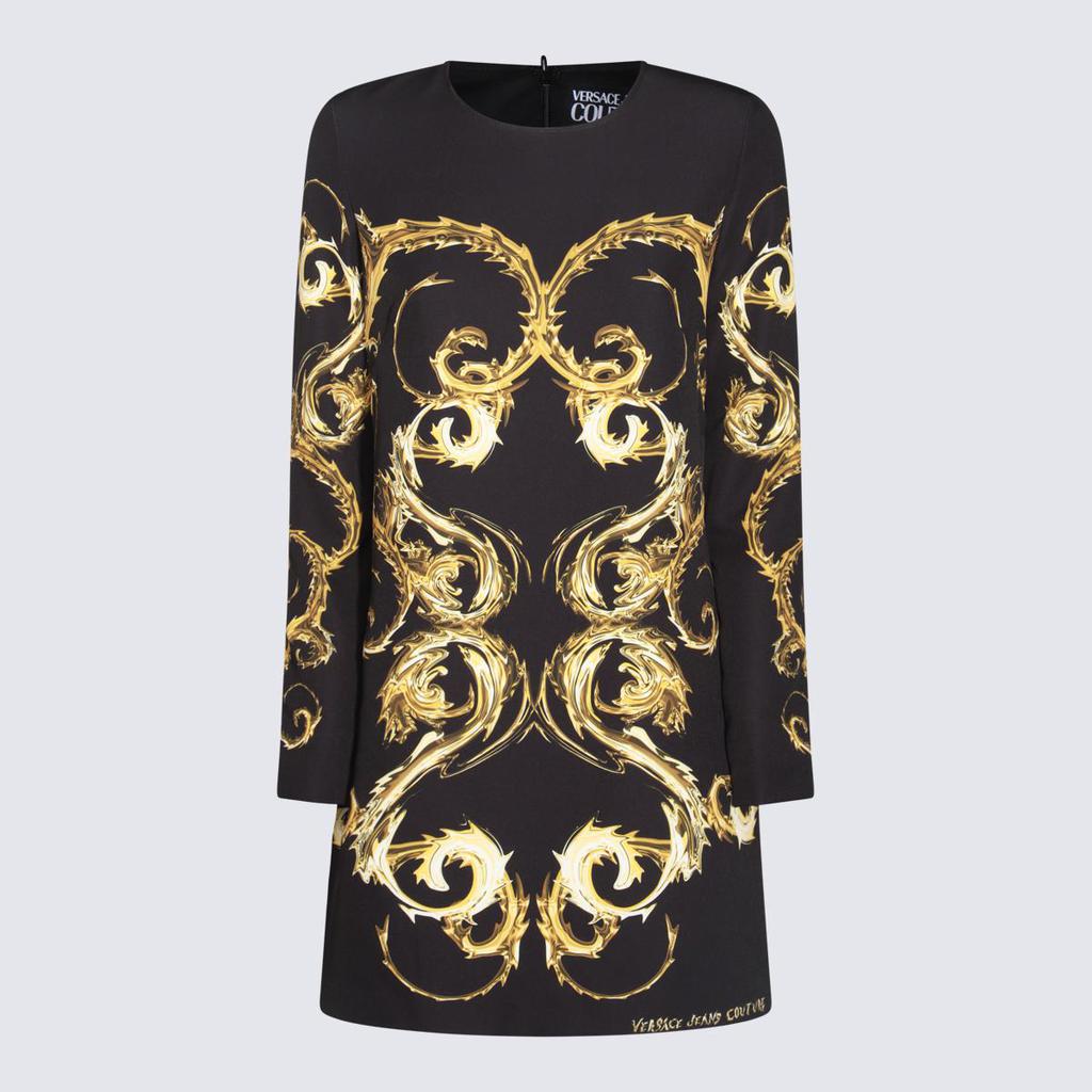 Versace Jeans Couture Versace Jeans Couture Black And Gold Dress