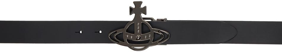 Vivienne Westwood Black Line Orb Buckle Belt
