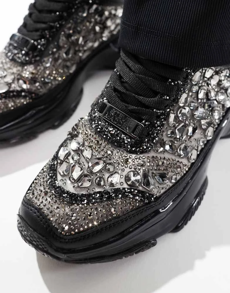 Chunky Trainers Diamante Trainers Black Asos Design Sequin Chunky