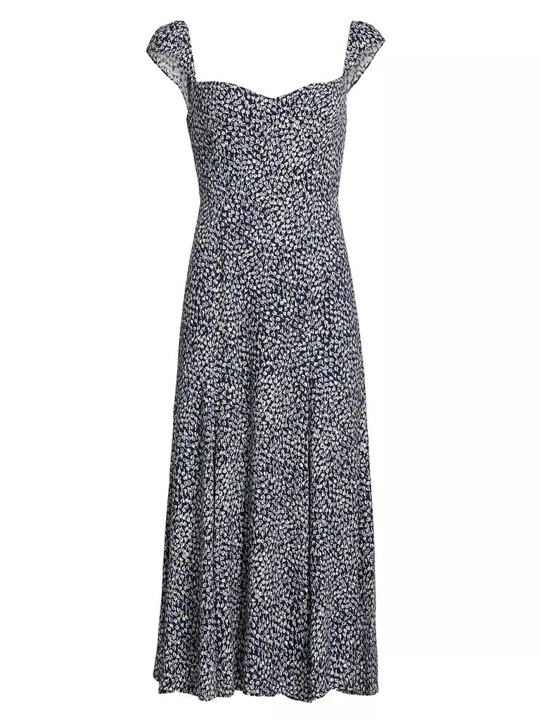 Reformation Bryson Floral Sweetheart Midi-Dress 1