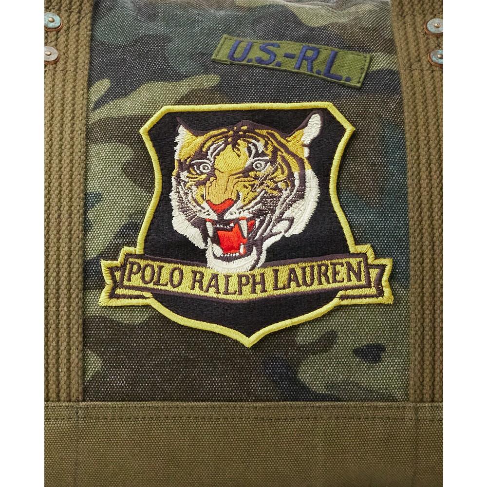 Ralph Lauren Men's Tiger-Patch Camo Canvas Duffel - Travel