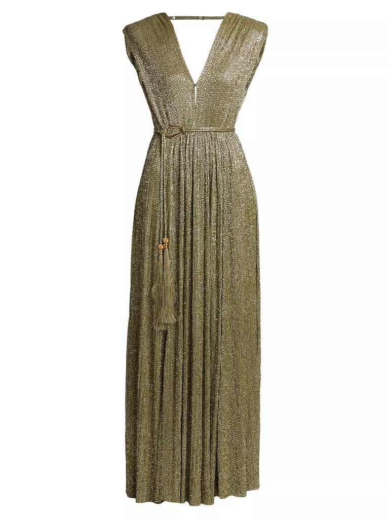 Sabina Musáyev Savory Metallic Sleeveless Gown 1