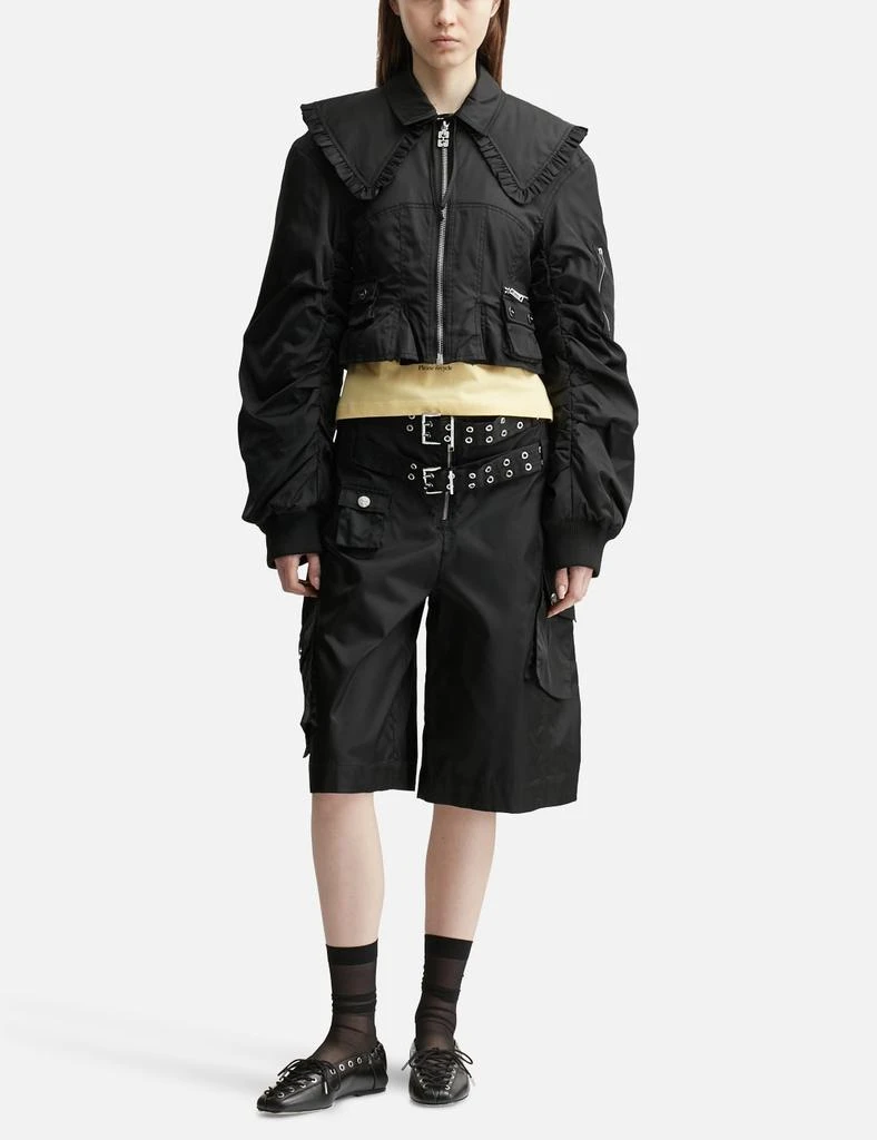Ganni Duchesse Nylon Fitted Jacket 4