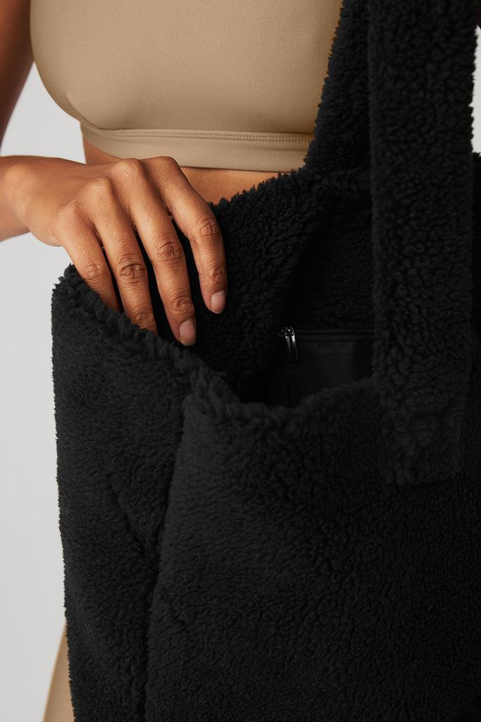Alo Foxy Sherpa Tote - Black - Tote Bags - Free Shipping