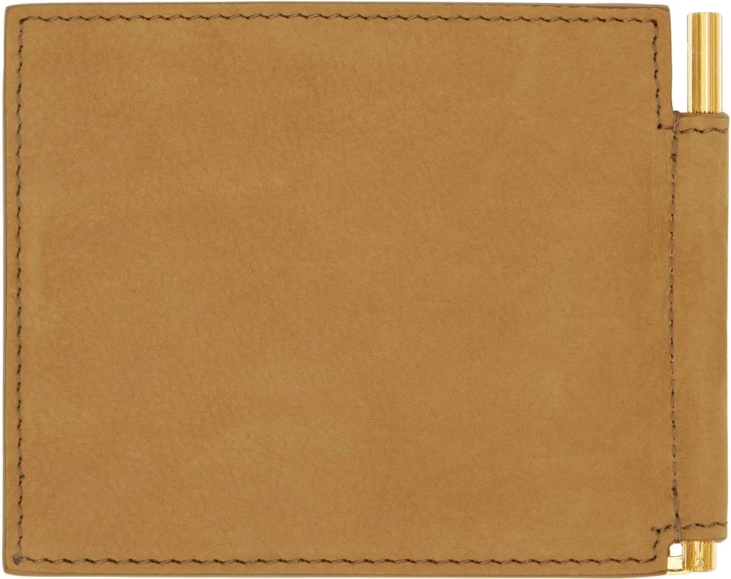 Tom Ford Tan Nubuck Money Clip Wallet 2