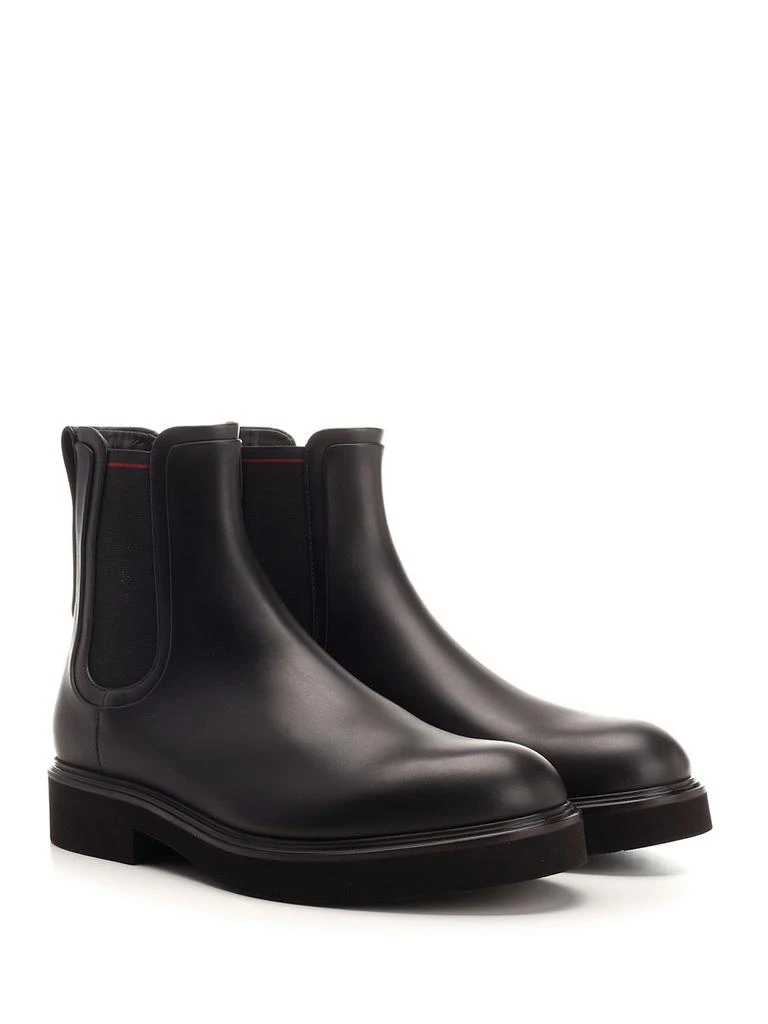 Salvatore Ferragamo Black Leather Chelsea Boots 2