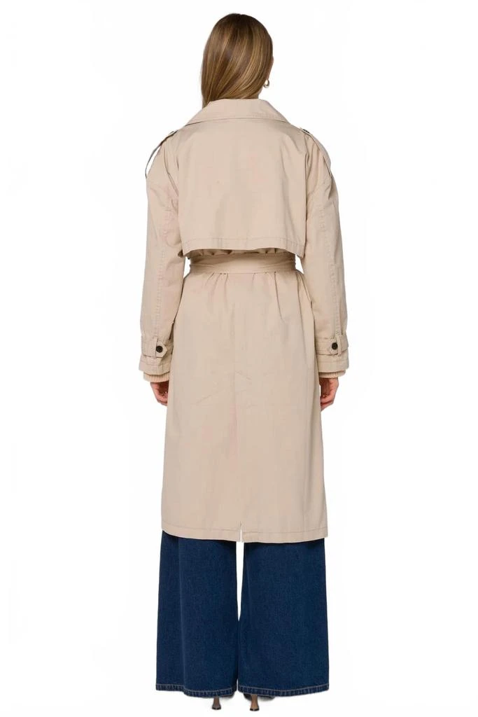 Velvet Heart Pierce Trench Coat In Quinoa 2