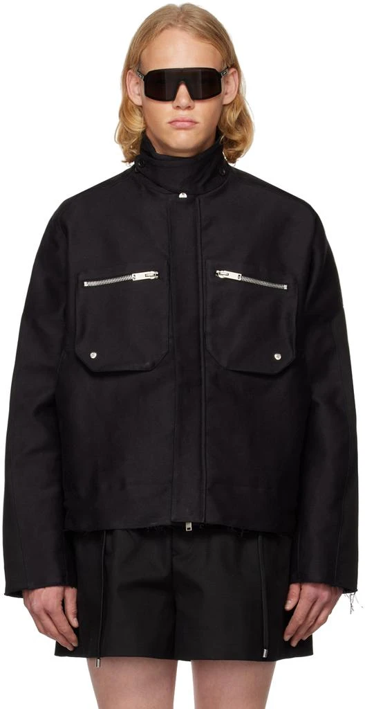 ADYAR SSENSE Exclusive Black Paneled Jacket 1