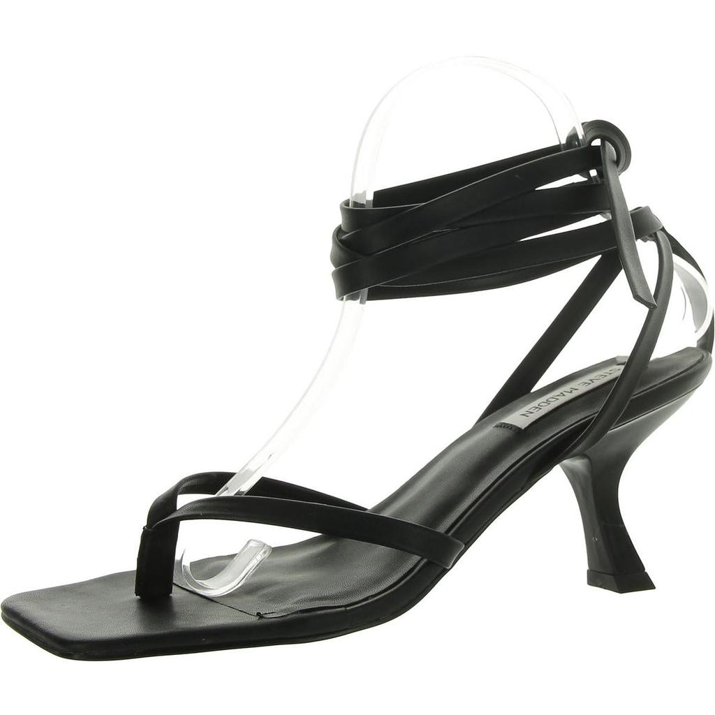 Steve Madden Saige Womens Ankle Strap Kitten Heel Thong Sandals
