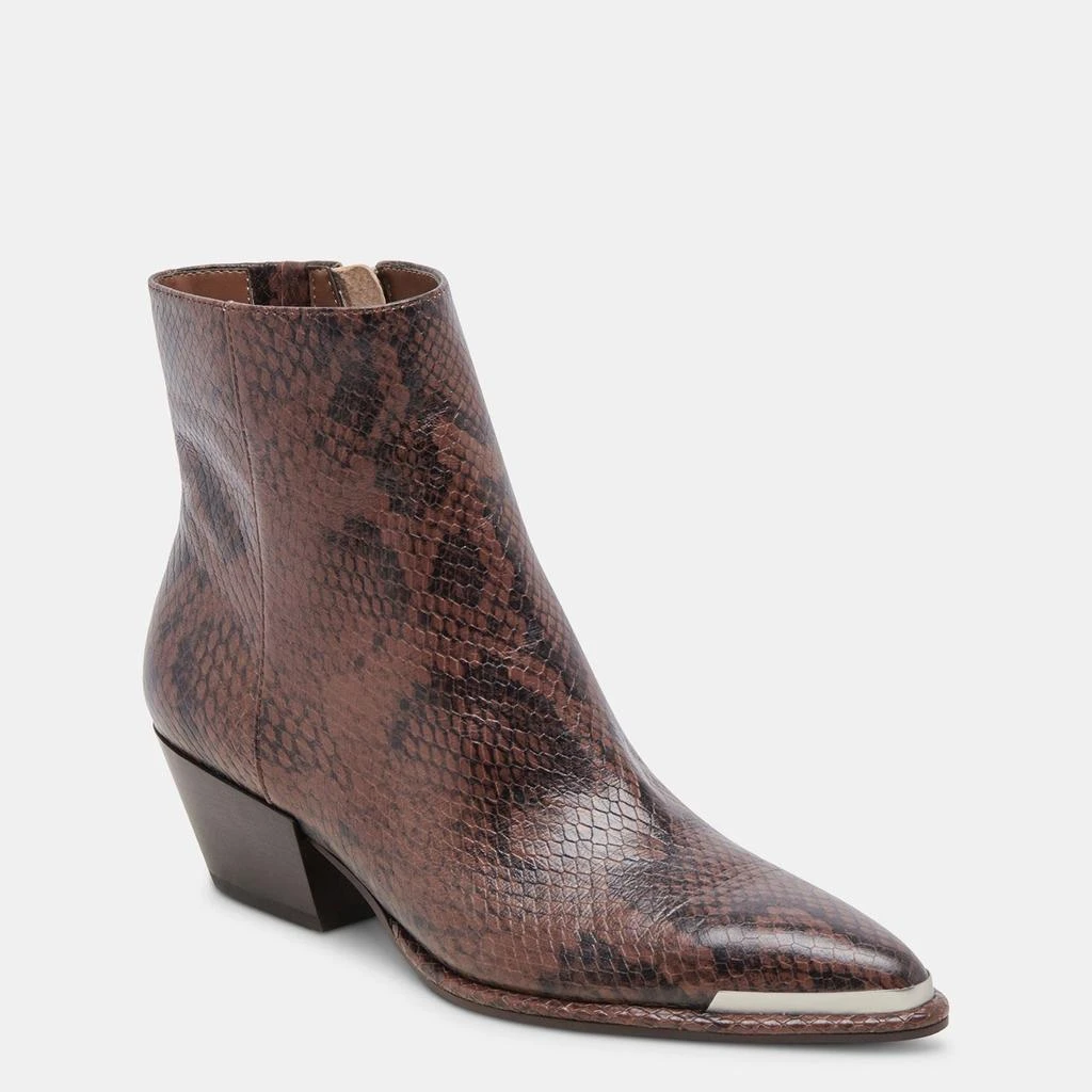 Dolce Vita Nonah Booties Java Snake Embossed 2