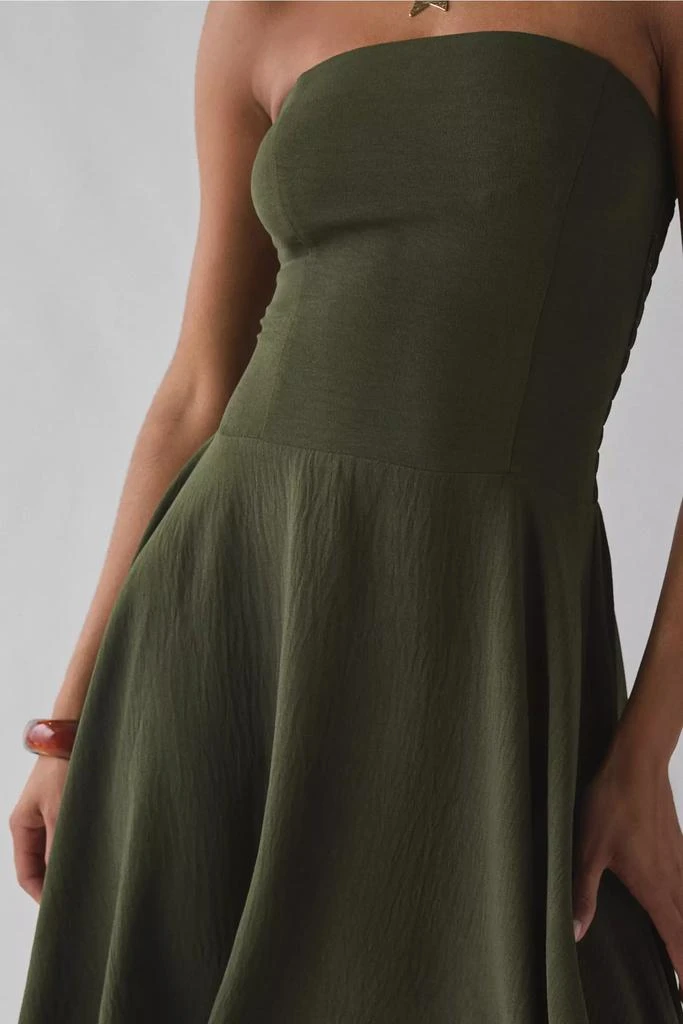 Urban Outfitters UO Be My World Strapless Asymmetrical Hanky Hem Knee-Length Dress 3