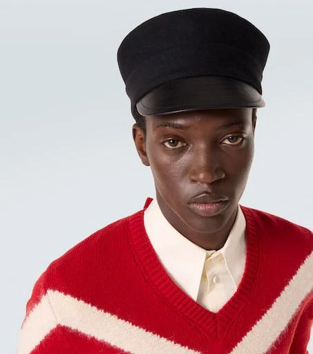 Valentino Wool-blend felt newsboy cap 2