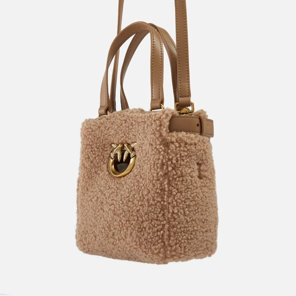 Pinko Pinko Mini Everyday Shopper Faux Shearling Bag 4