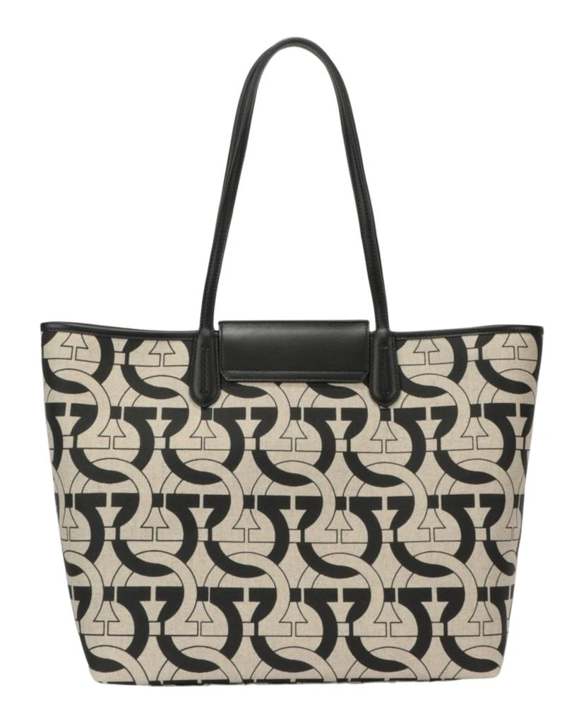 Salvatore Ferragamo Gancini Print Canvas Tote Bag 4