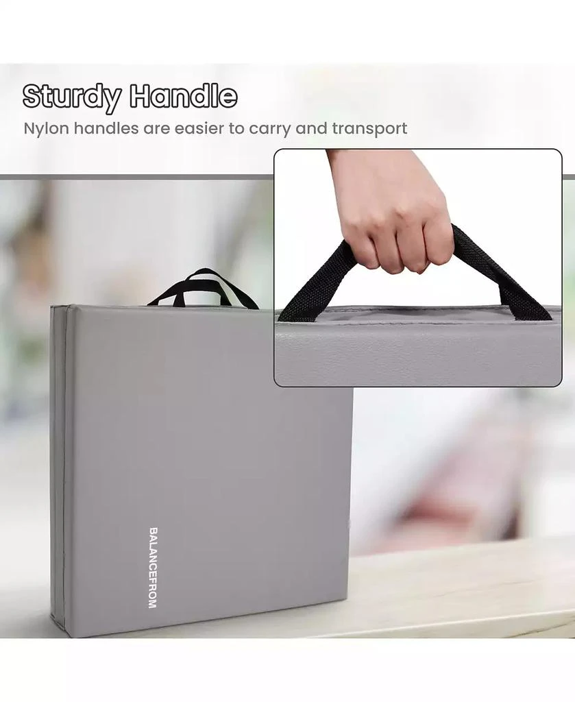 BalanceFrom Fitness GoGym 6 'x 2' x 1.5" Folding 3 Panel Exercise Gym Mat, Gray 7