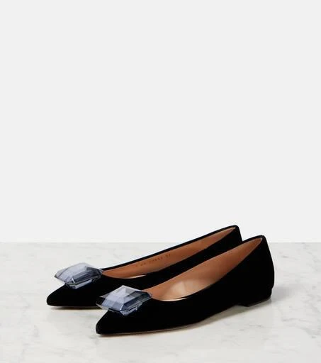 Gianvito Rossi Jaipur velvet ballet flats 4