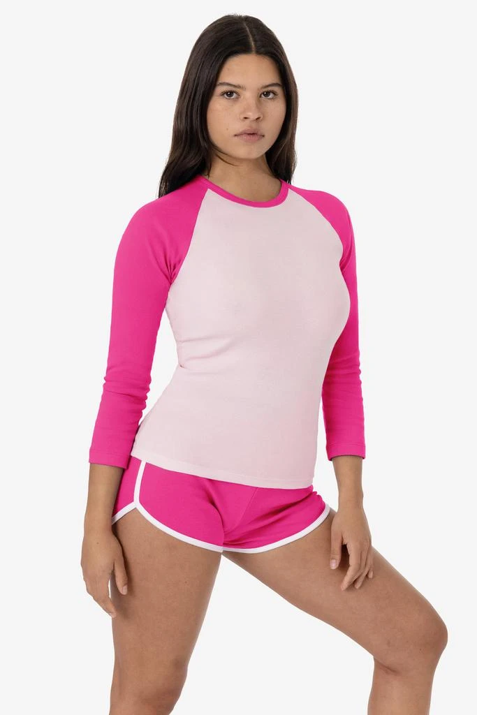 Los Angeles Apparel 43053 - Baby Rib Long Sleeve Raglan 13