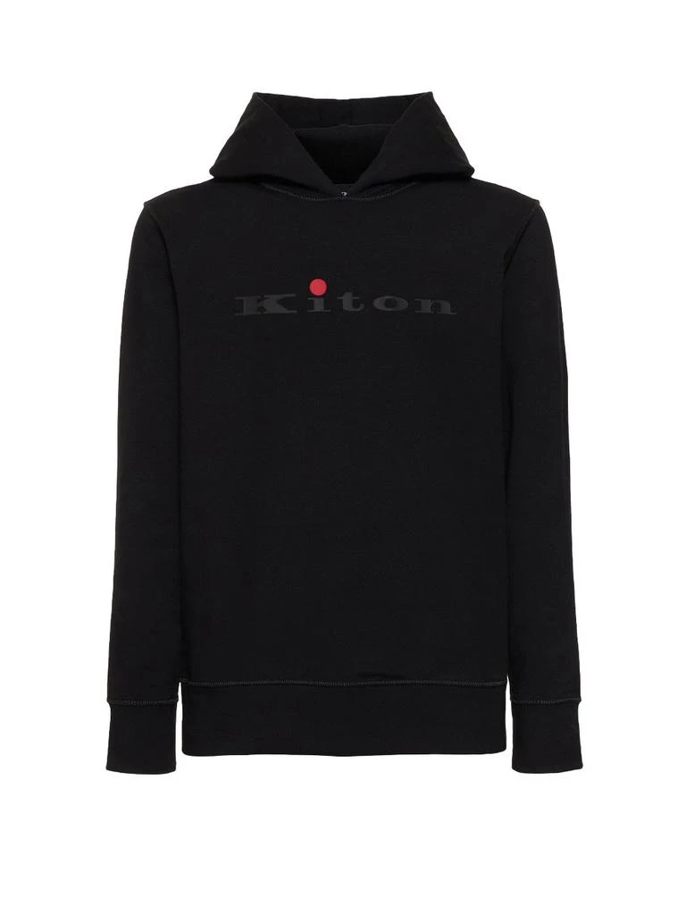 Kiton Kiton Logo Printed Hoodie 1