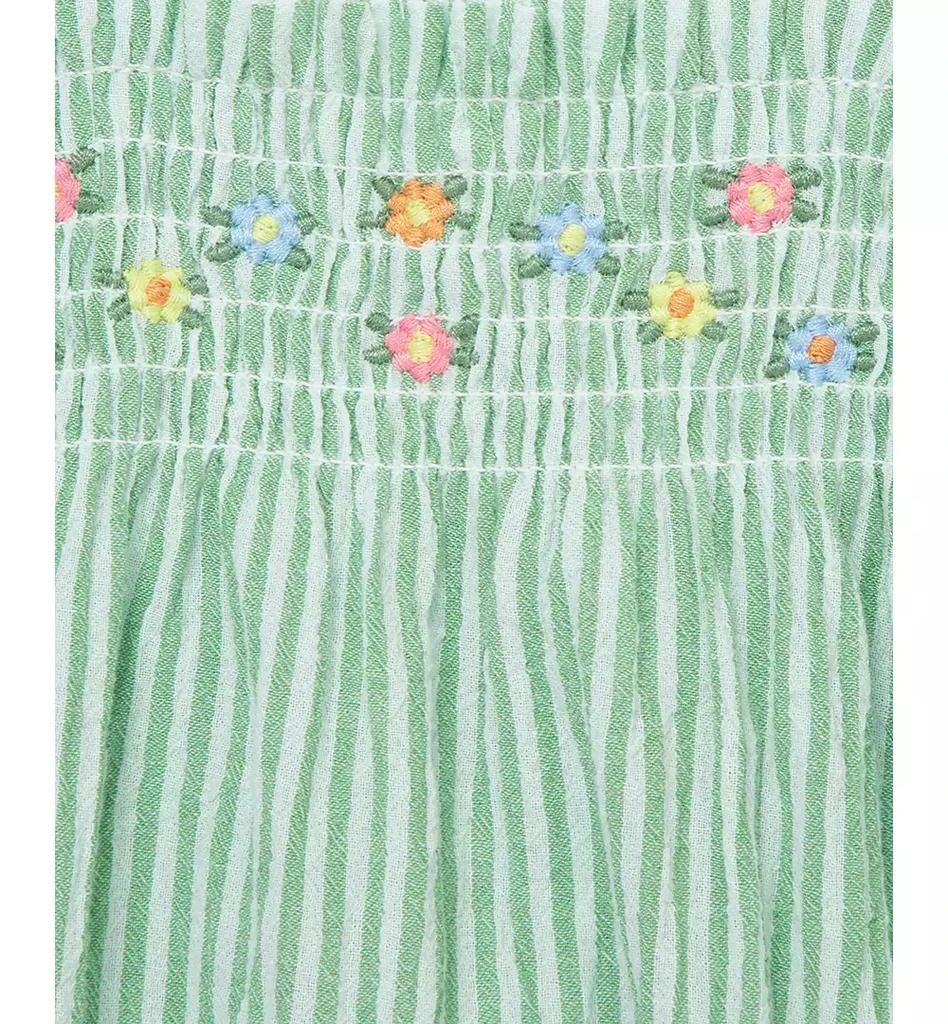 Little Me Baby Girls Cotton Striped Floral Bubble Romper & Headband, 2 Piece Set 3