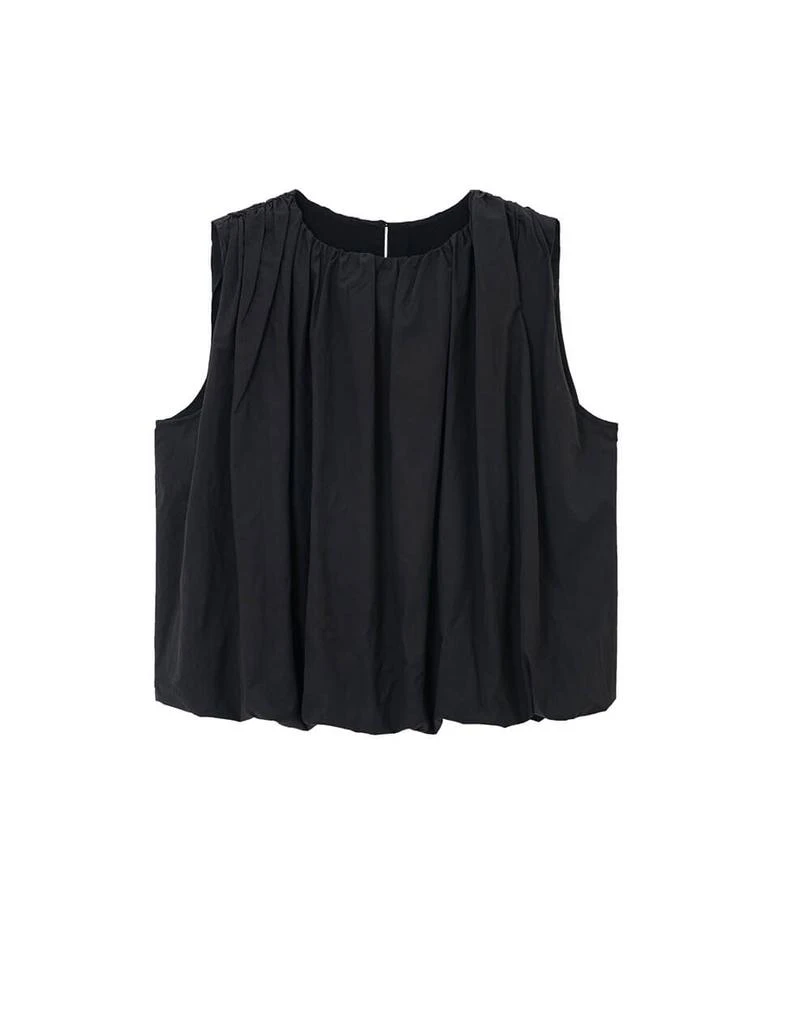 Pixie Market Black Puff Parachute Top 7