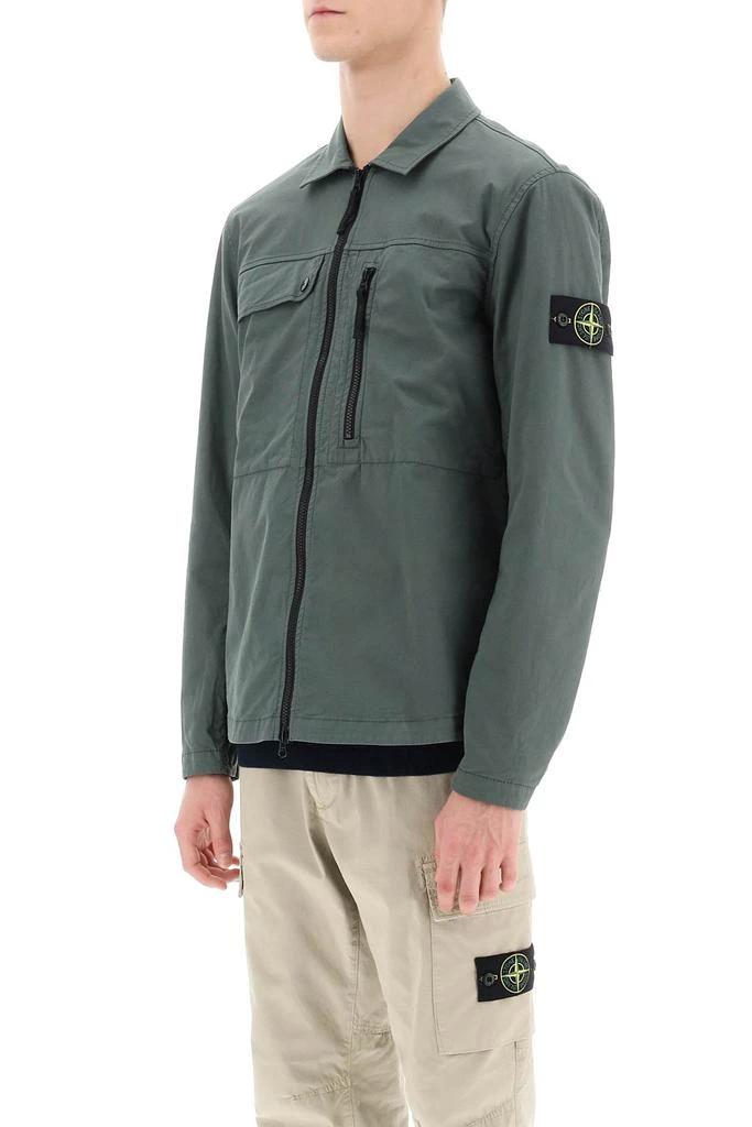 STONE ISLAND supima cotton twill stretch-tc overshirt 4