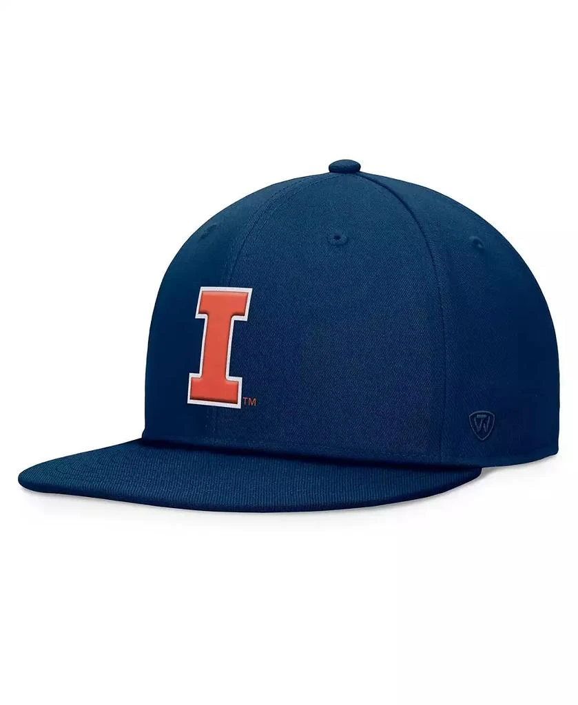 Top of the World Men's Navy Illinois Fighting Illini Fundamental Snapback Hat 1