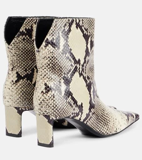 Khaite Ona 55 snake-effect leather ankle boots 2