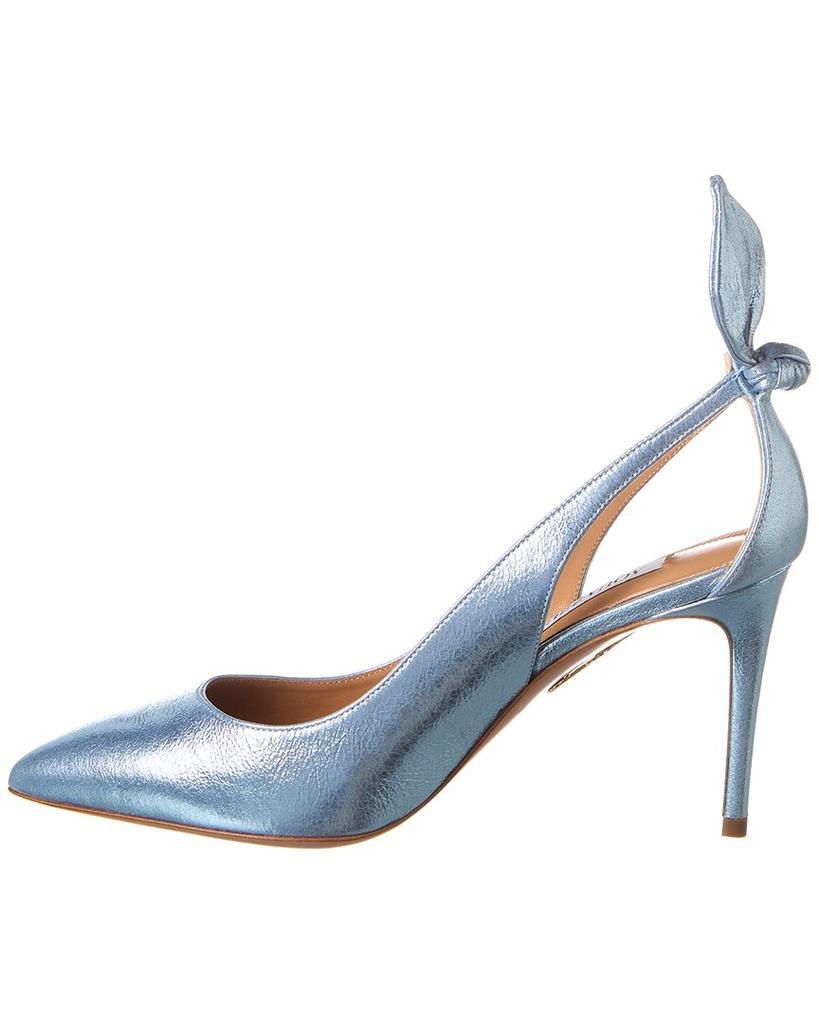 Aquazzura Aquazzura Bow Tie 85 Suede Slingback Pump