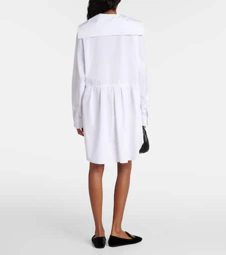 Miu Miu Gathered cotton poplin shirt dress 3
