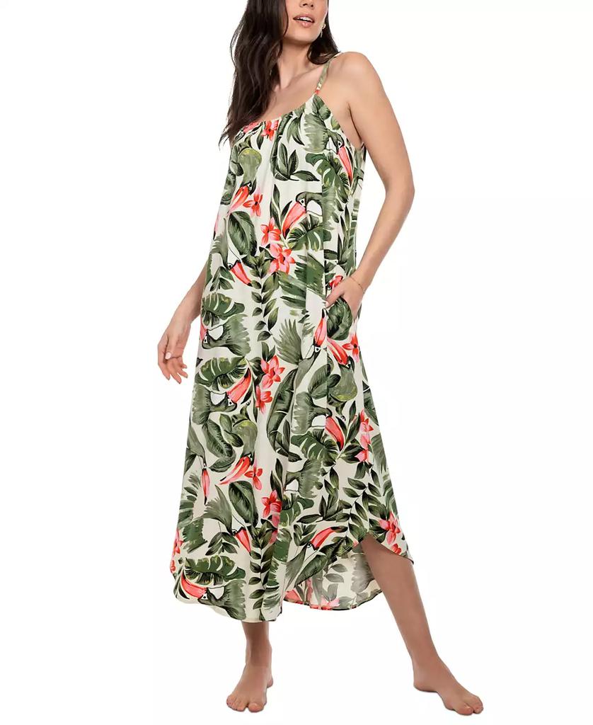 Linea Donatella Women's Toucan Floral Maxi Nightgown