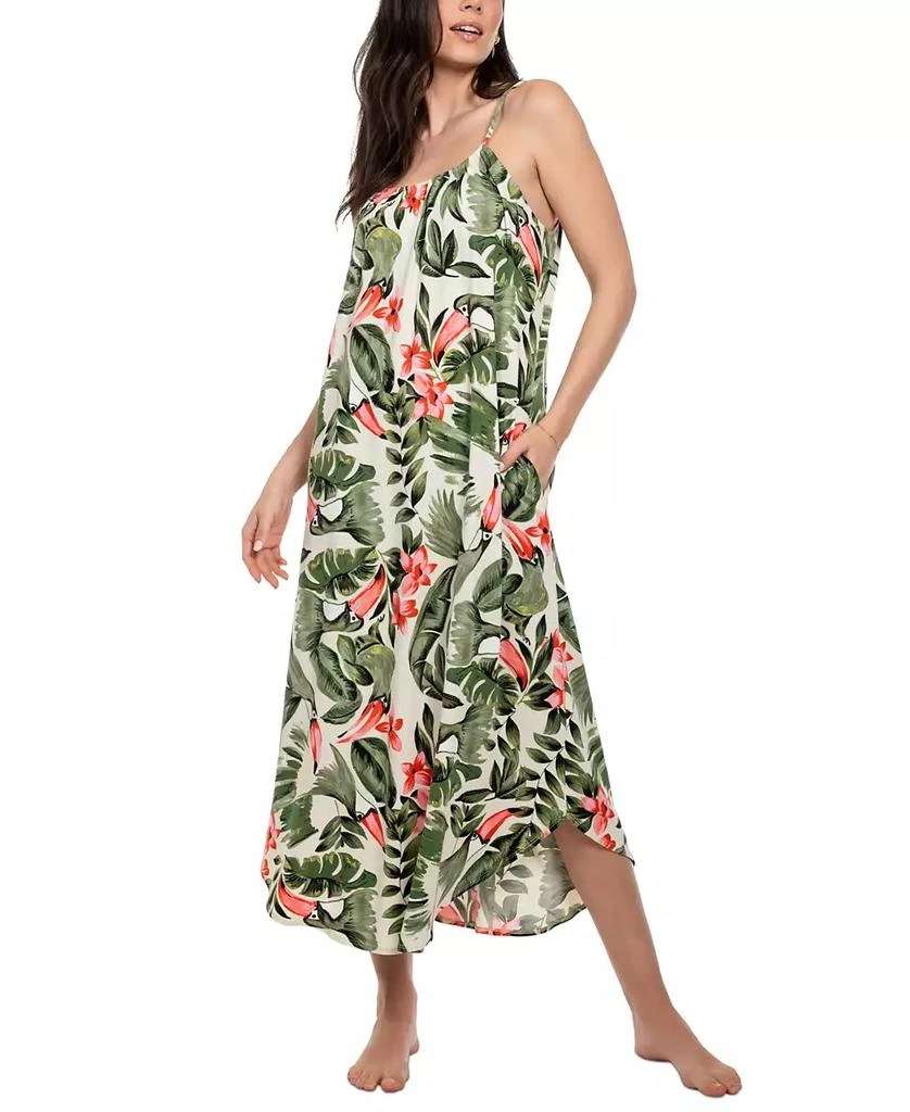 Linea Donatella Women's Toucan Floral Maxi Nightgown 1