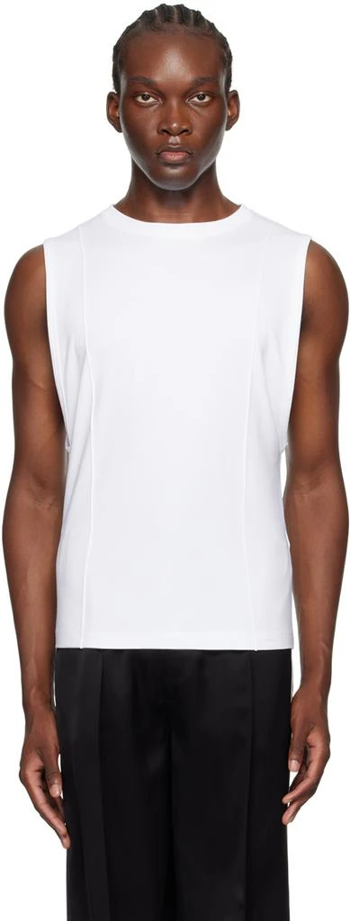 Peter Do White Creased Muscle Tank Top 1
