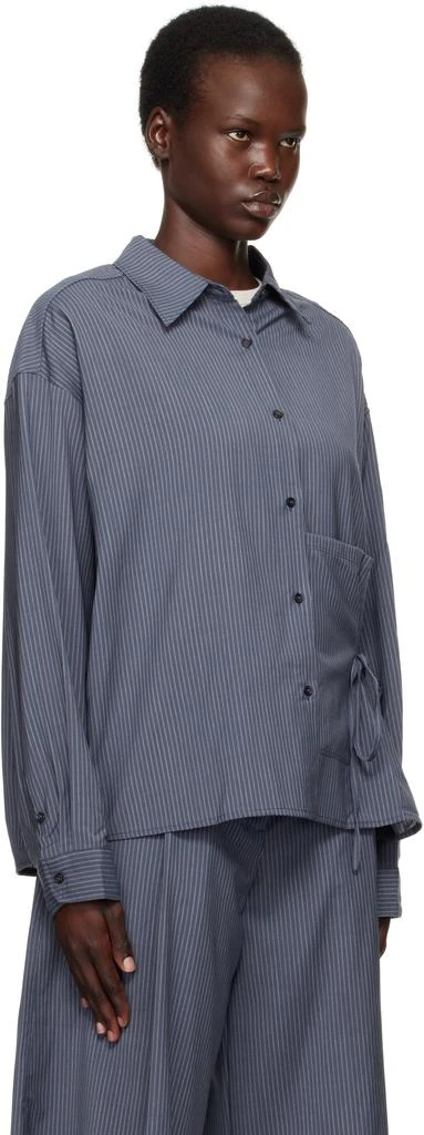 Deiji Studios Navy Pocket Wool Shirt 2