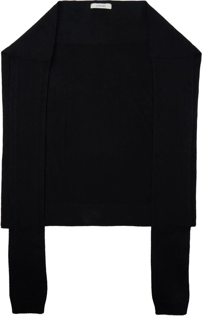 Lemaire Black Trompe L'oeil Scarf 1