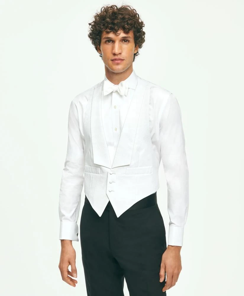 Brooks Brothers Black Fleece Formal Vest in Cotton Pique 1