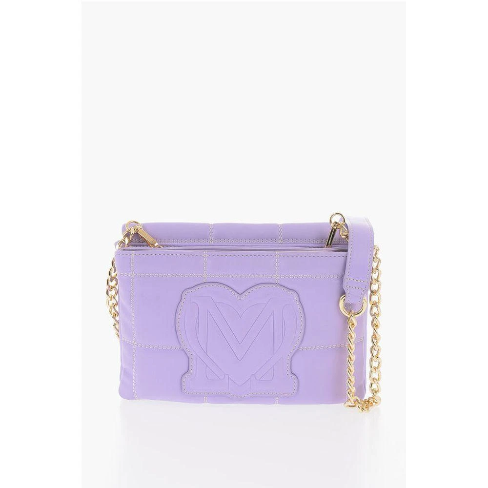 Moschino LOVE Quilted Faux Leather Bag with Removable Chain Women's Shoulder 2