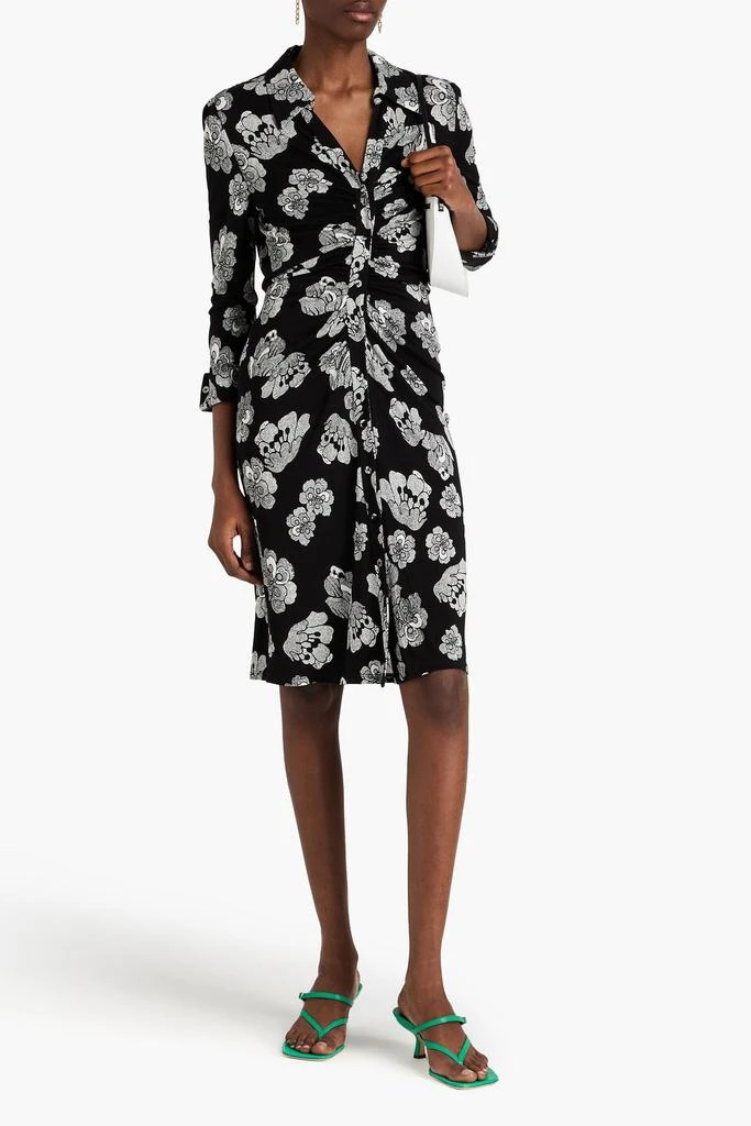 Diane von Furstenberg Sheska floral-print jersey shirt dress 2