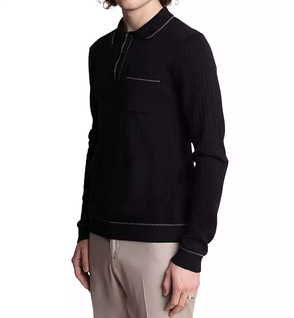 Paisley & Gray Men's Tipped Long-Sleeve Polo Shirt 3