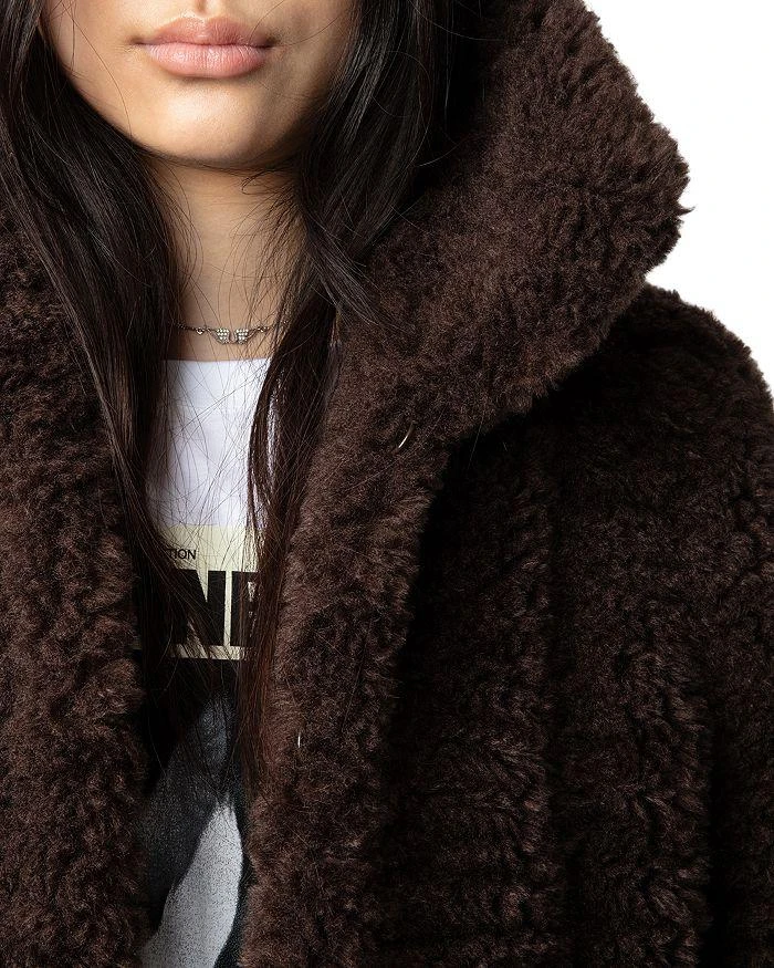 ZADIG & VOLTAIRE Fred Faux Fur Coat 5