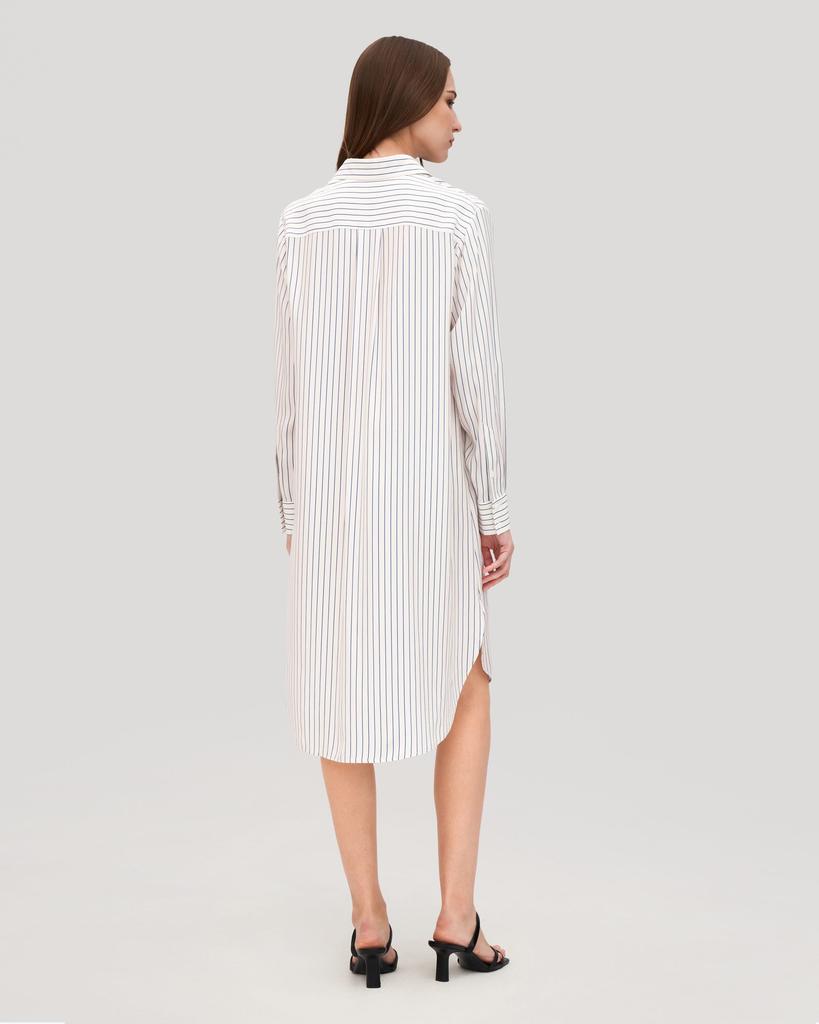 LILYSILK Pinstriped Freesia Shirt Dress for Women